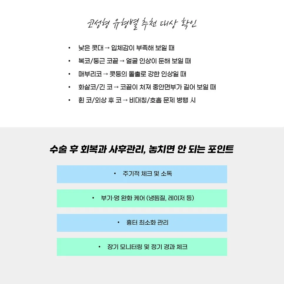 코성형종류 관련 이미지