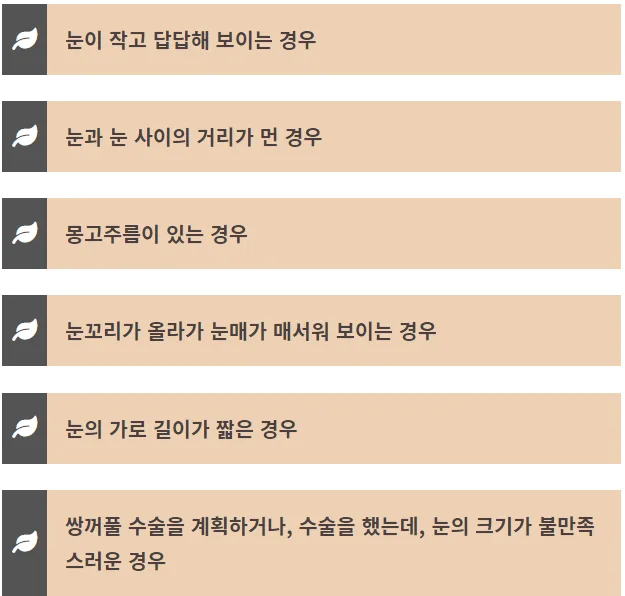 트임수술 관련 이미지